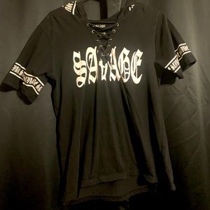 Hooded Black Savage Shirt